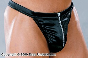 Male thong with zipper